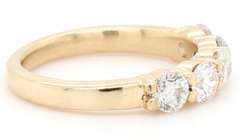 Shimmering Yellow Gold 1.51ct Round Brilliant Cut Diamond Band