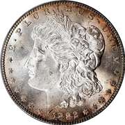 Superb BU 1882P Morgan Silver Dollar Nice Toning!