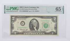 1976 $2 FRN FR# 1935-C* 1993 Coin Currency Set PMG 65 EPQ GEM UNC
