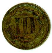 1866 Three Cent Nickel Piece