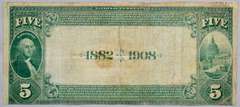 $5 Series Of 1882 Second National Bank Of Reading National Note