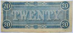 Unc $20 Feb 2 1864 Series CSA Note