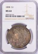 Superb Toned 1898P Morgan Silver Dollar NGC Holder MS 64!