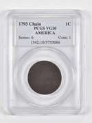 VG10 1793 Chain America Large Cent - Graded PCGS