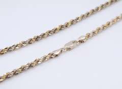 vintage Italian 925 Sterling Silver Rope Chain Neckalce