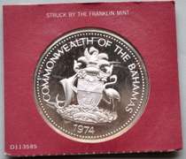 $10 1974 Silver Bahamas Independence Day Coin