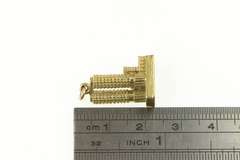 14K Yellow Gold 3D Marina City Chicago Illinois Building Charm/Pendant