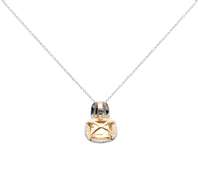 4.00ct Yellow Sapphire and 0.20ctw Baguette Diamond Pendant Necklace in 18K