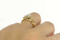 14K Yellow Gold 0.82 Ctw Diamond Baguette Engagement Bridal Ring