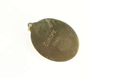 14K Yellow Gold 1961 Bon Voyage Airplane Travel Souvenir Charm/Pendant
