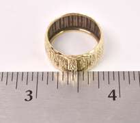 Wonderful Textured Band Ring in 14K Yellow Gold
