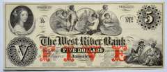 $5 West River Bank Jamaica Vermont Coin Note
