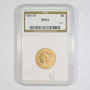 1911-S $5 Indian Head Gold Half Eagle