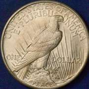 1921 High Relief Peace Silver Dollar VAM-1H, Circulated.