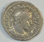 Near Mint State Severus Alexander Roman Silver Denarius, 222-235 AD