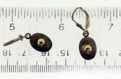 14KT Yellow Gold And Sterling Silver Vintage Drop Earrings