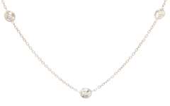 1.00ctw Round Diamond Five Stone Station Necklace