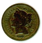 1869 Three Cent Nickel Piece