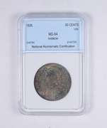 MS64 1826 Capped Bust Half Dollar - Rainbow Toned - Graded NNC