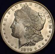 1879-S Morgan Silver Dollar Frosty, Flashy BU.