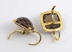 Darling Smokey Topaz & Diamond Earrings in 14K YG