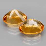 High fire 6.08ct golden yellow Citrine pair