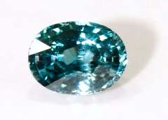 Scintilating Blue Zircon - 5.59 cts.