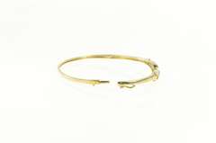 10K Yellow Gold 0.33 Ctw Diamond Chevron Statement Bangle Bracelet