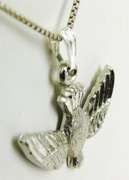 Vintage Silver Holy Spirit Esprit Dove Necklace