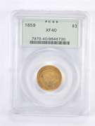 XF40 1859 $3.00 Indian Princess Head Gold Piece - OGH PCGS Upgrade?