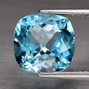 Vivid! 5.50ct cushion cut sky blue Topaz