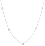 1.00ctw Round Diamond Five Stone Station Necklace