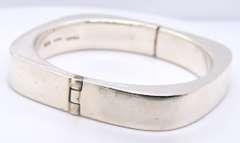 925 Sterling Silver Signed Bangle Bracelet