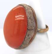 Vintage 925 Sterling Silver Amber Ring