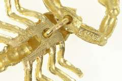 14K Yellow Gold 3D Articulated Scorpion Scorpio Astrology Pendant