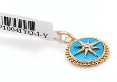New Doves By Doron Paloma 1.91ct Turquoise and 0.02ct Diamond Pendant in 14K