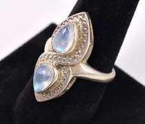 Moonstones set in Sterling Silver Ring