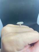 BEAUTIFUL DIAMOND MARQUISE HALO PAVE ENGAGEMENT RING IN 18K WHITE GOLD