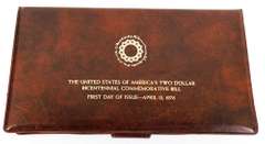 U.S. 2 Dollar Bill Bicentennial 1st Day Issue w/COA