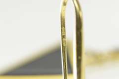 14K Yellow Gold Triangle Black Onyx Diamond Accent Dangle Earrings