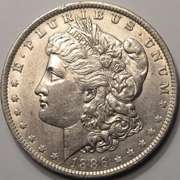 1886-O Morgan Silver Dollar With Luster