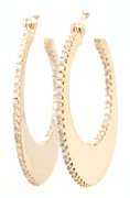 0.50ctw Diamond Inside Out Fancy Hoop Earrings in 14K