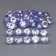 Heavy flashing 3.23ct diamond cut Tanzanite set