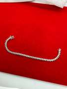 14K WHITE GOLD AND DIAMOND S LINK TENNIS BRACELET