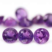 Glittering 10.78ct round cut Brazilian Amethyst set