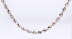 Popular White Gold Rope Chain Necklace