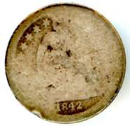 1842 Liberty Seated Dime