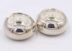 925 Sterling Silver Wide Hoop Earrings