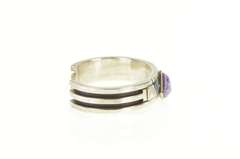 Sterling Silver Navajo Ronnie Joe Henry 14k Sugilite Cuff Bracelet