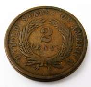 1864 U.S. 2 Cent Coin